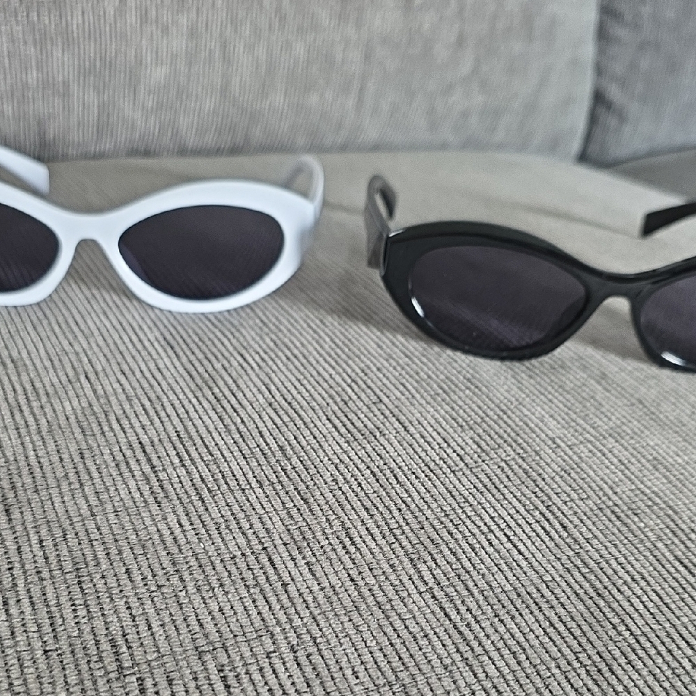 Stylish Black and White Womens Sunglasses Set By Tianyesy, New - Picture 10 of 11